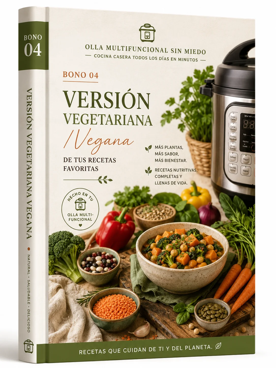 Bono 4: Versión Vegetariana/Vegana — portada del recetario